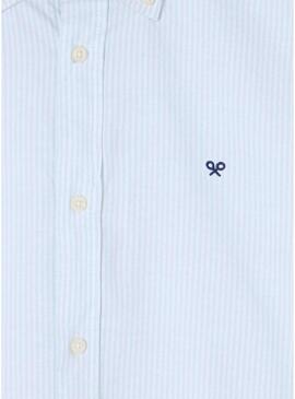 Camicia Silbon Oxford a righe verdi per uomo