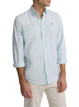 Camicia sportiva oxford verde chiaro liscia