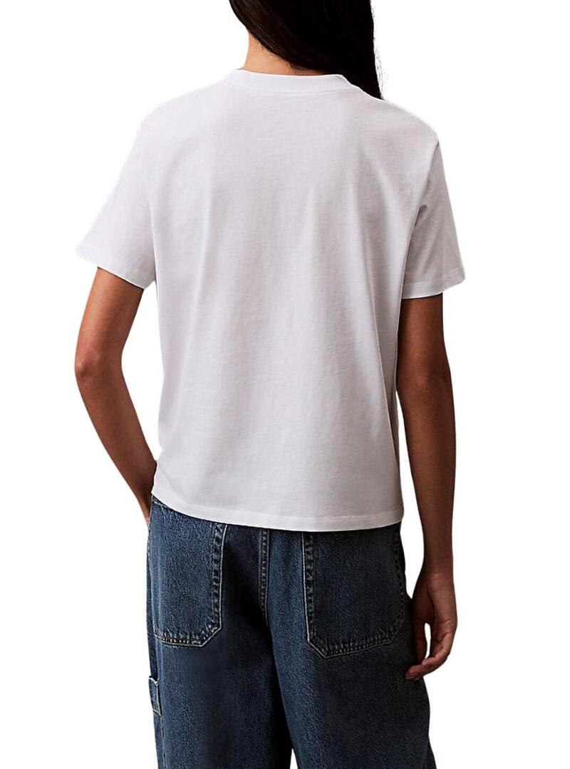 Maglietta Calvin Klein Jeans Hero bianca da donna
