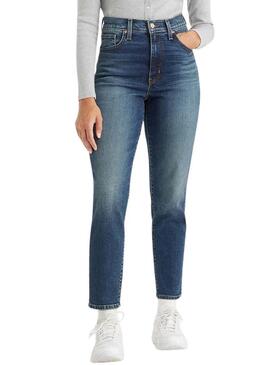 Pantaloni in denim Levis Mom Jean scuri per donna