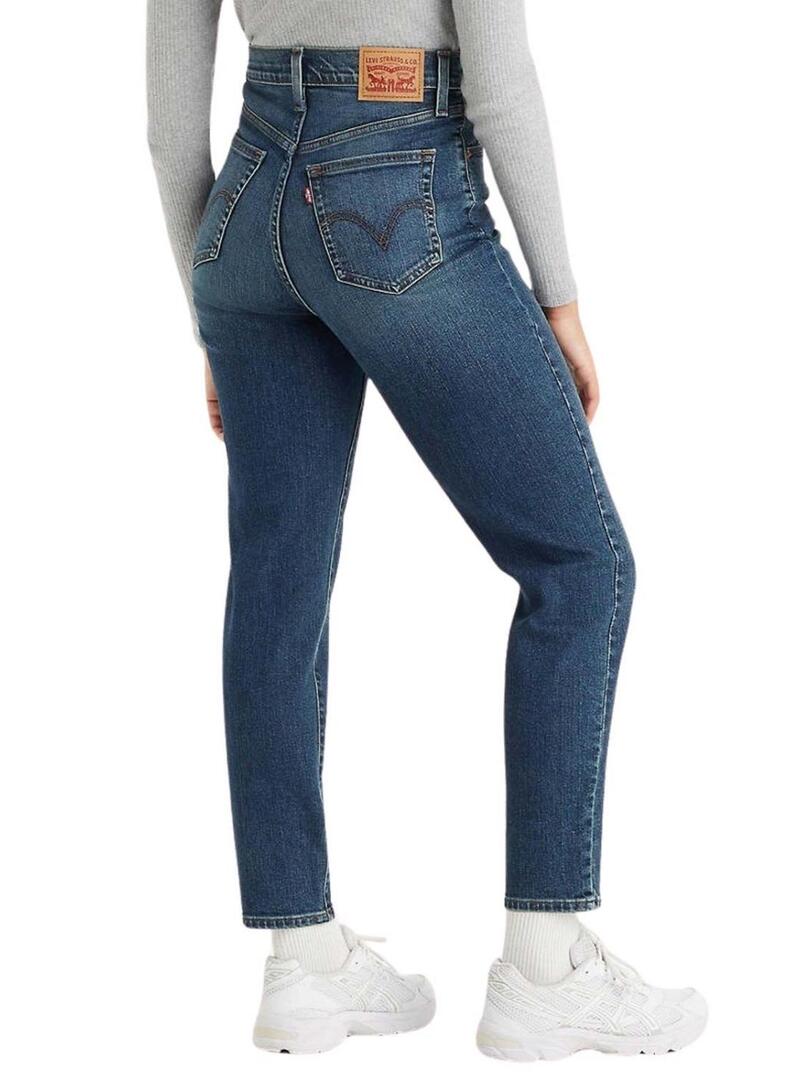 Pantaloni in denim Levis Mom Jean scuri per donna