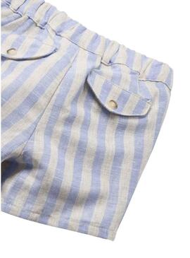 Set Mayoral camicia e pantaloncini blu per neonati