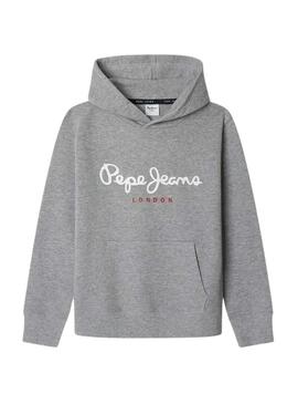 Felpa Pepe Jeans Art Hoodie grigia per bambino.