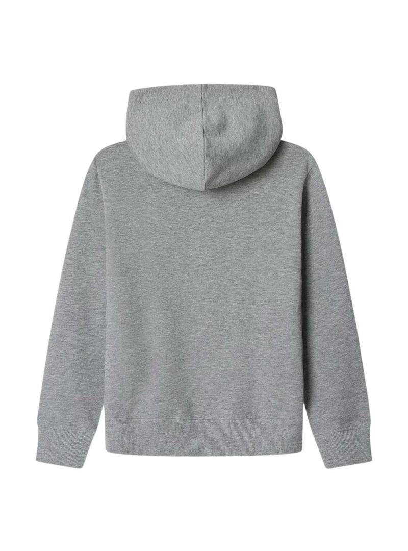 Felpa Pepe Jeans Art Hoodie grigia per bambino.