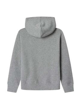 Felpa Pepe Jeans Art Hoodie grigia per bambino.
