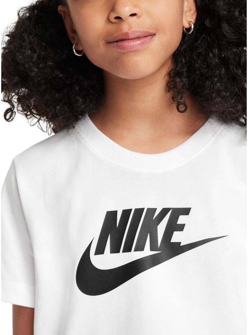 Maglietta Nike Sportswear bianca per ragazza
