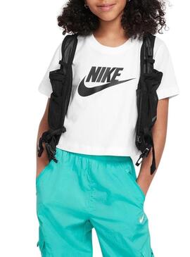 Maglietta Nike Sportswear bianca per ragazza