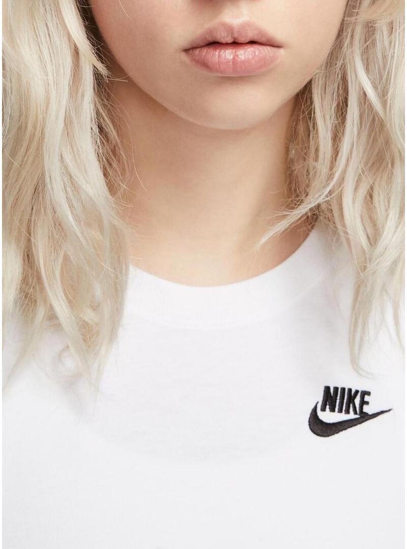 Maglietta Nike Club Essential bianca da donna