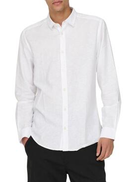 Camicia Only and Sons Caiden bianca per uomo