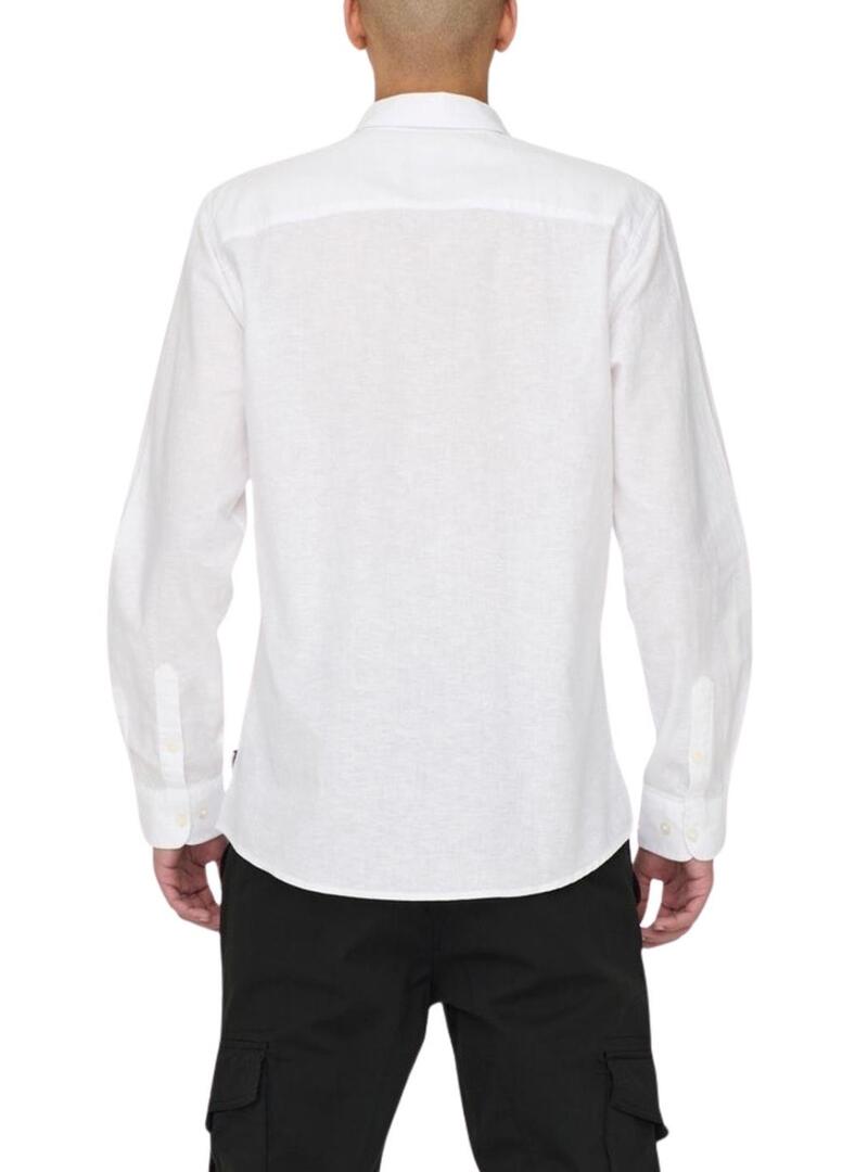 Camicia Only and Sons Caiden bianca per uomo