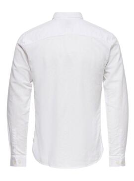 Camicia Only and Sons Caiden bianca per uomo