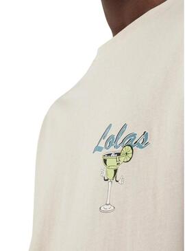 Maglietta Only and Sons Keane beige per uomo