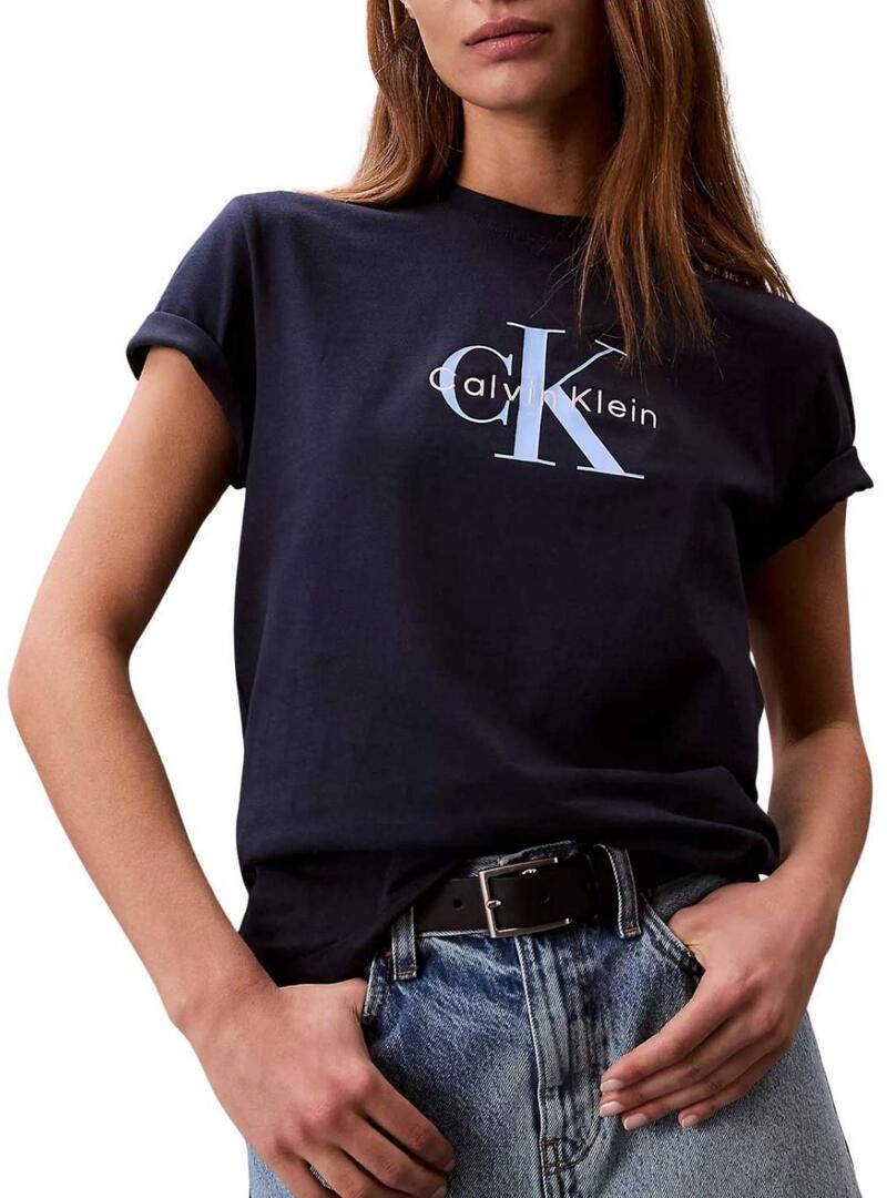 Maglietta Calvin Klein Jeans Hero blu per donna