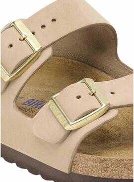 Sandali Birkenstock Arizona Soft beige per donna