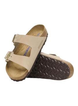 Sandali Birkenstock Arizona Soft beige per donna