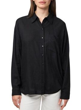 Camicia Pieces Pia nera per donna