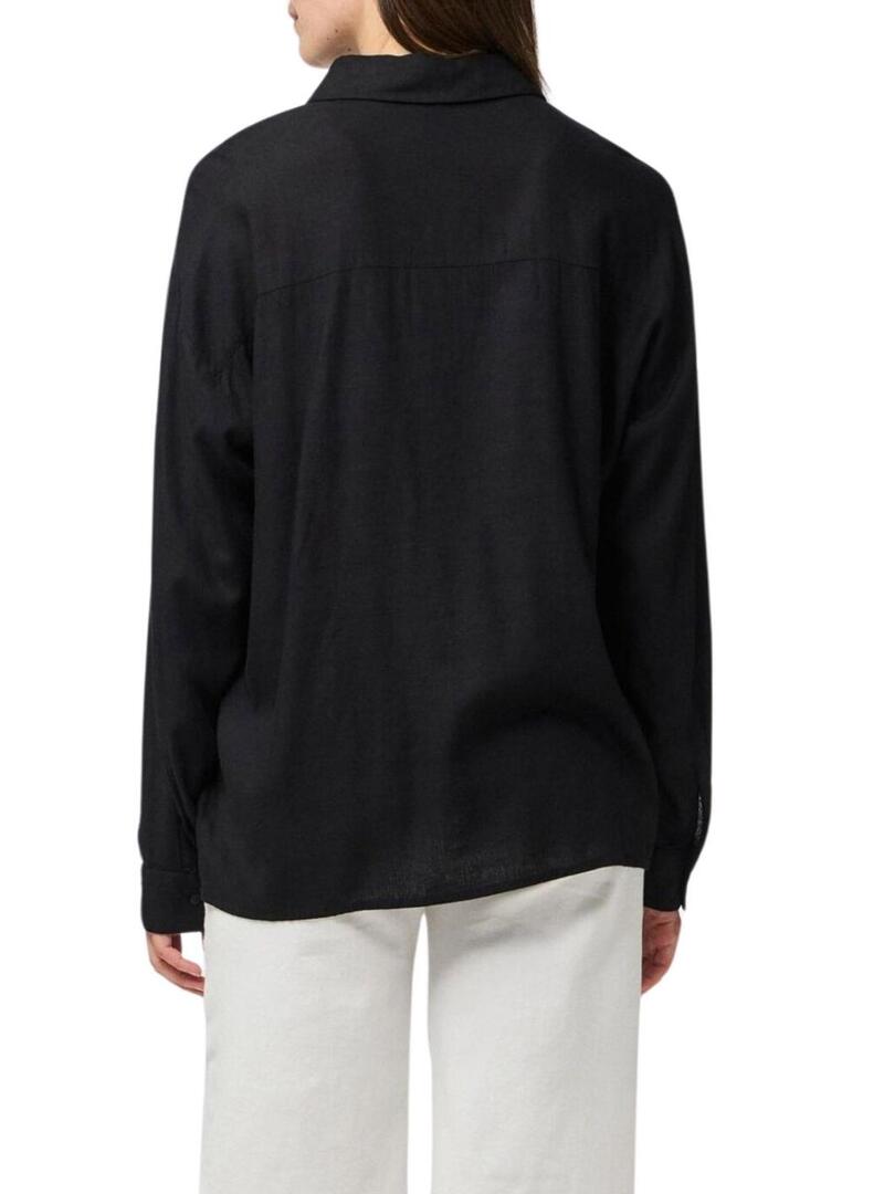 Camicia Pieces Pia nera per donna