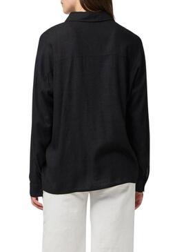 Camicia Pieces Pia nera per donna