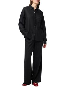 Camicia Pieces Pia nera per donna