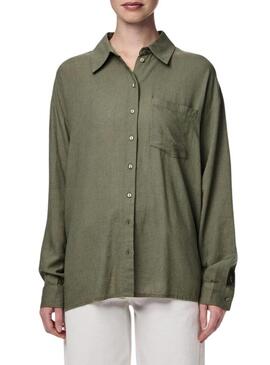 Camicia Pieces Pia verde per donna