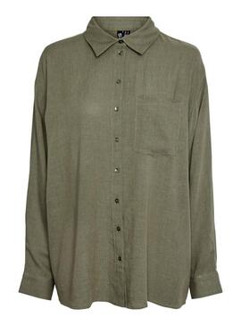 Camicia Pieces Pia verde per donna