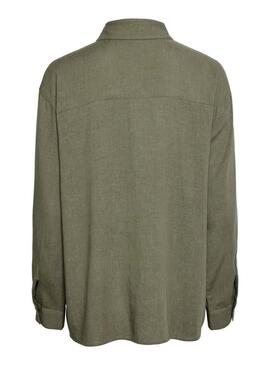 Camicia Pieces Pia verde per donna