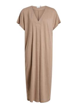 Abito Vila Vibrielle color cammello per donna