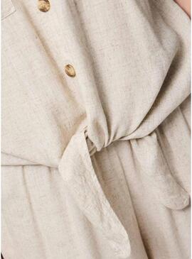 Camicia Pieces Pia beige per donna