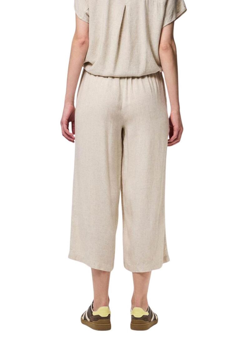 Pantaloni Pieces Pia beige per donna