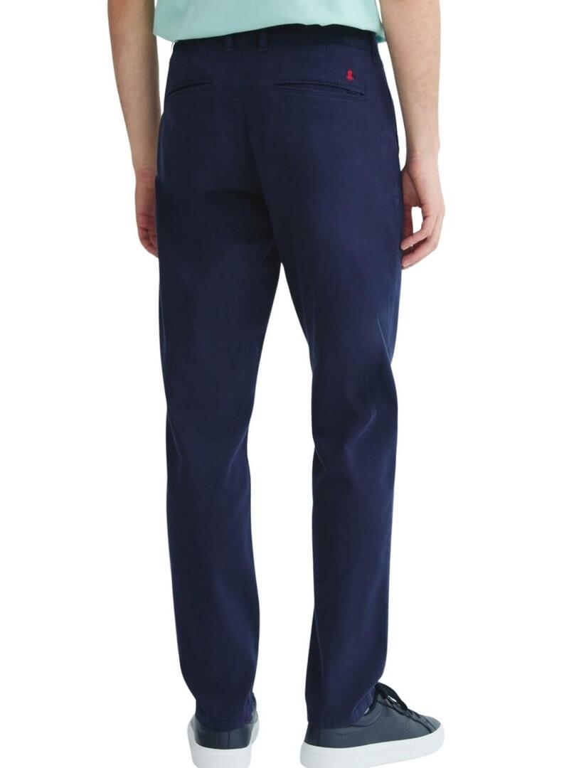 Pantaloni cinesi Il Polipo blu navy per uomo