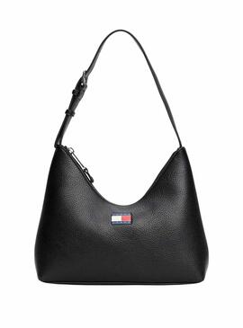 Borsa Tommy Jeans Must Shoulder nera per donna