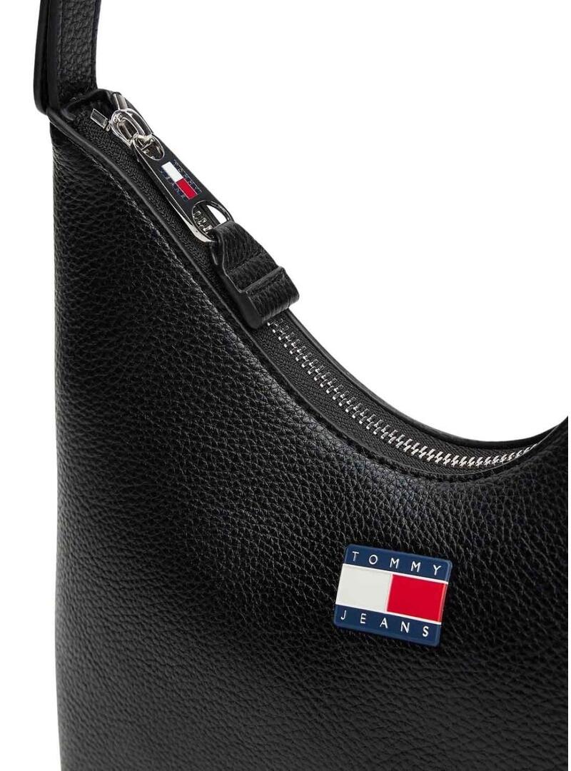 Borsa Tommy Jeans Must Shoulder nera per donna