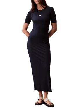 Abito Calvin Klein Jeans Midi nero per donna
