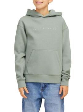 Felpa Jack and Jones Star verde per bambino