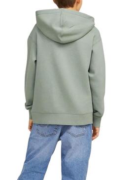 Felpa Jack and Jones Star verde per bambino