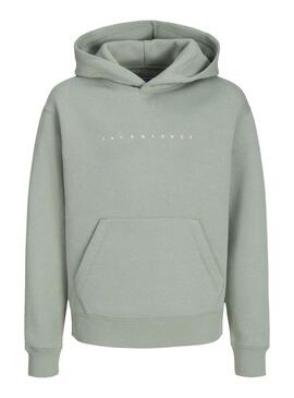 Felpa Jack and Jones Star verde per bambino