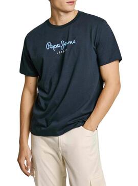 Maglietta Pepe Jeans Eggo blu per uomo