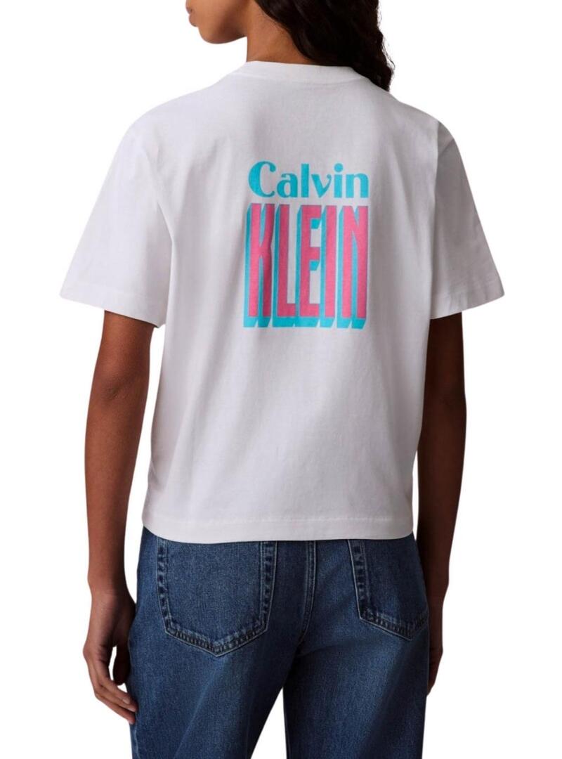 Maglietta Calvin Klein Jeans Boxy bianca per donna