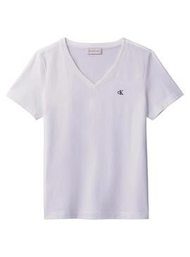 Maglietta Calvin Klein Jeans Monogram bianca per donna