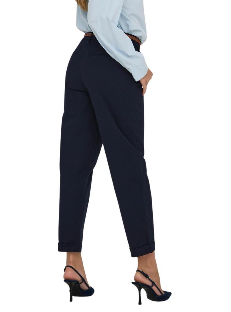 Pantaloni Only Sax blu scuro per donna