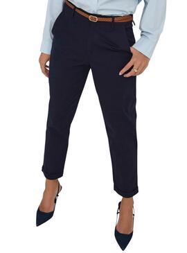 Pantaloni Only Sax blu scuro per donna