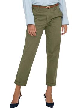 Pantaloni Only Sax verdi per donne