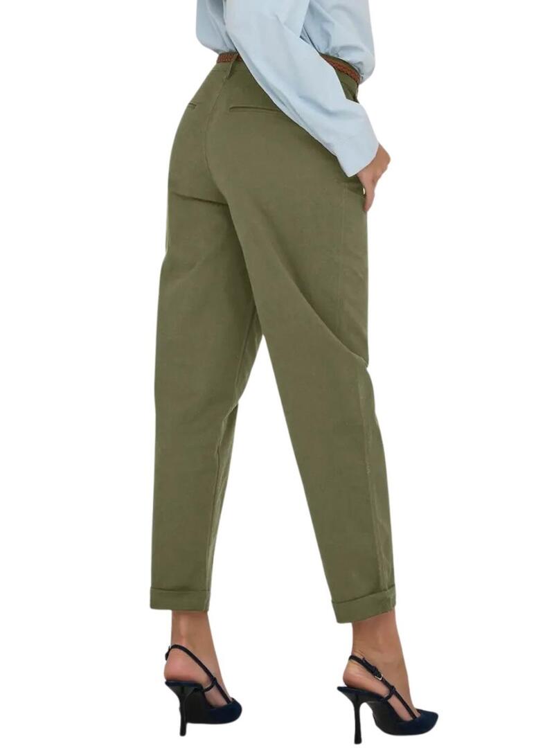 Pantaloni Only Sax verdi per donne