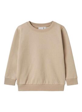 Felpa Name It beige per bambina e bambino.