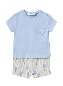 Set Mayoral pantaloncino corto blu per bambino