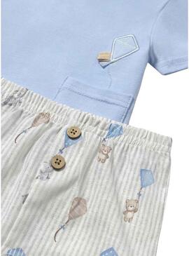 Set Mayoral pantaloncino corto blu per bambino