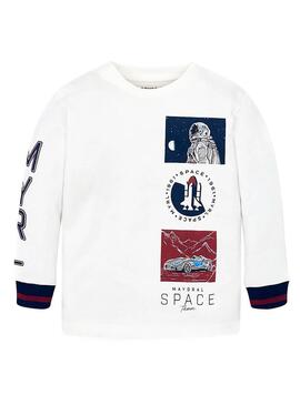 T-Shirt Mayoral Space White Bambino