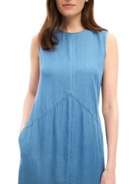 Abito in denim Vila Vibista midi per donna