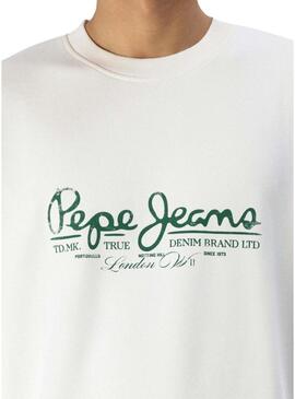 Felpa Pepe Jeans Dumas beige per uomo
