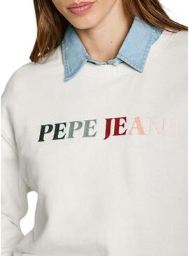 Felpa Pepe Jeans Reagan bianca per donna